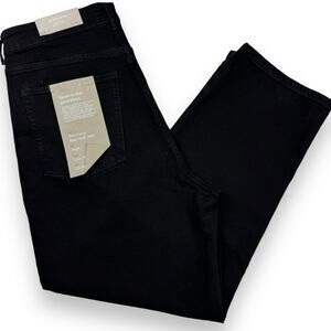 Everlane Womens The Curvy Way High Straight Leg Jean Size 33 Black